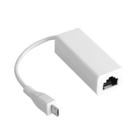 MicroConnect Micro USB til Ethernet, Hvit, 1 Stykk, SEN-USBMICROETHB