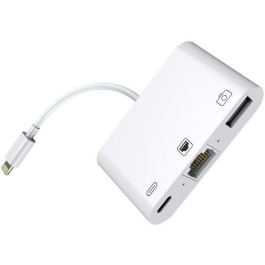 MicroConnect Lightning HUB - Lightning til RJ45 med USB & Lightning-port, 1 Stykk, SEN-W125648613