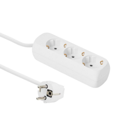 MicroConnect 3-veis Schuko strømuttak, 5m, 1 Stykk, SEN-W126450870