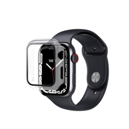 eSTUFF Titan Shield Full Body Skjermbeskytter for Apple Watch Series 7/8 45 mm - Klar, 1 Stykk, SEN-W127249575