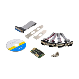 MicroConnect MiniPCIE CH384L 4S1P Multi-I/O kontrollkort, 1 Stykk, SEN-W128792298