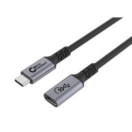 MicroConnect USB-C forlengelseskabel 1-2m, 100W, 10Gbps, USB 3.2 Gen 2x2, 1 Stykk, SEN-452