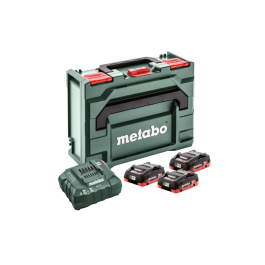 Metabo Basis-sett 3 x LiHD 4.0 Ah + metaBOX 145, SME-685133000