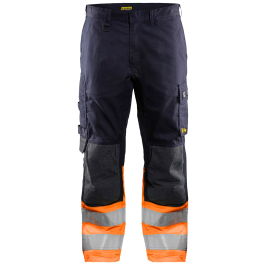 Blaklader Bukse – Flammebeskyttelse, høy slitestyrke (Marine/Oransje, Størrelser 44-124), 1 Stykk, SSK-B610