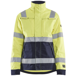 Blaklader Multinormjakke – Olje- og vannavvisende (Dame, Gul/Marine, Størrelser XS-3XL), 1 Stykk, SSK-B227