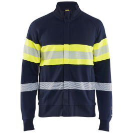 Blåkläder Flammehemmende Genser – Ergonomisk Komfort (Marine/Gul, Størrelser XS-4XL), 1 Stykk, SSK-B019