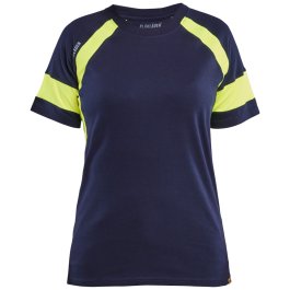 Blåkläder T-skjorte – Komfort og Synlighet (Dame, Marine/Gul og Svart/Gul, Størrelser XS-3XL), 1 Stykk, SSK-B422
