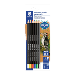 Staedtler Dry Marker Perm – Opaque Merking, Vannavstøtende (STA10820BK6C, 10 Eske)