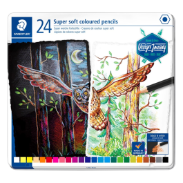 Staedtler Fargeblyanter Super Soft – Høy Pigmentering (STA149CM24, 1 Eske)