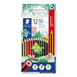 STAEDTLER Noris Gjenbrukt Tre Fargeblyanter Assortiment, SDC-472