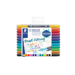 Staedtler Tusser Brush Lettering – Dobbelt Pensel (STA3004TB12, 1 Eske)