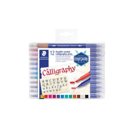 Staedtler Kalligrafipen – Dobbel Spiss, Variert Bruk (STA3005TB12, 1 Eske)