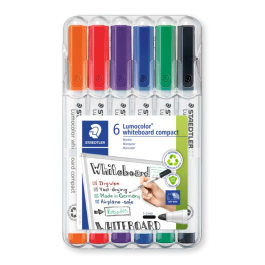 STAEDTLER Lumocolor Compact Whiteboard Markører - Assortert Sett, SDC-503