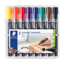 Staedtler Lumocolor Merkepenn – Vannfast, Smussavisende (STA350WP8, 5 Eske)