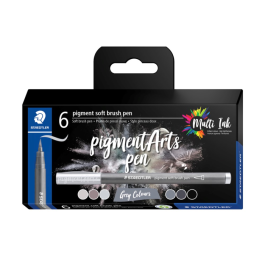 Staedtler Pensel Penn Pigment Kunst Assortert Sett, SDC-517
