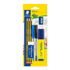 Staedtler Mixed Upcycled Wood Kontorsett – Bærekraftig, Allsidig (STA60BK4, 8 Eske)