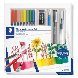 Staedtler Floral Vandfarvesæt – Ideelt for Akvarell (STA6130011, 1 Eske)