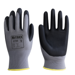 Nitrex 270E skum nitril håndflate belagte, superlette hansker, 10 par, SUG-270E-XX