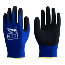 Nitrex 270NF sandaktig nitril håndflatebelagte, superlette arbeidshansker, 10 par, SUG-270NF-XX