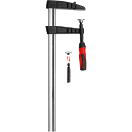 Bessey Kraftig Skruklemme med 2K Plasthåndtak, Sølv, 400 mm og 600 mm, SOH-B009