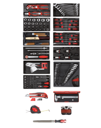 Gedore Red Line, R21010002, 166-stk verktøysett 11x CT-moduler + Var-verktøy, 1 sett, SGD-3301657