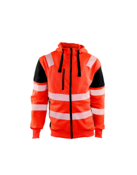 Bulldog Hettejakke – Behagelig og Reflekterende (Rød/Svart, Størrelser XS-5XL), SBD-4037