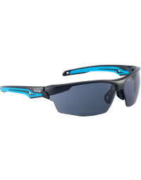 Bolle Sikkerhet Smoke Lens Platinum Hard Coat og Anti-Fog Coating Vernebriller, svart/blå, SBS-TRYOPSF