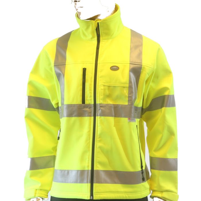 Jobmaster Høy synlighet softshell jakke, Gul, Ingen størrelse, 1 stk, SSS-3400