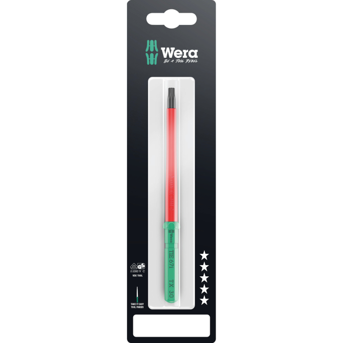 Wera Kraftform Kompakt VDE Isolert Skrutrekker TX, 1 Stykk, SWE-553