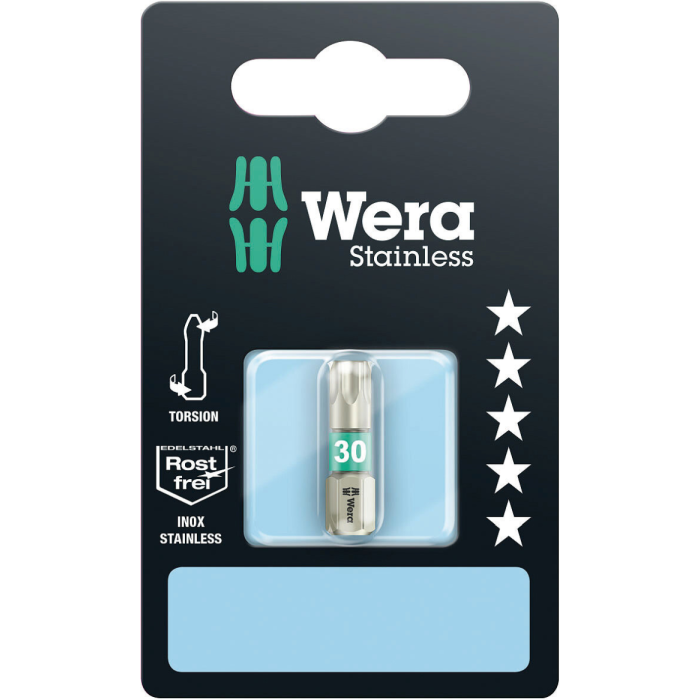 Wera TORX® Bits – Rustfrie, Høy Slitestyrke, 5 Stykk, SWE-108