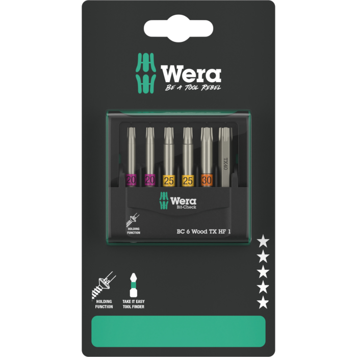 Wera Bit-Check 6 – Allsidig Verktøysett, 1 Boks, SWE-497