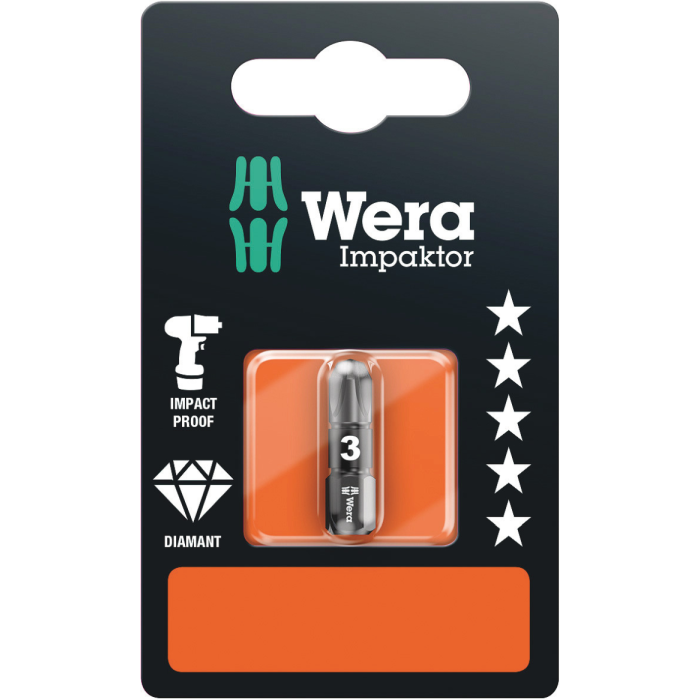 Wera Impaktor Bits – Overlegen Slitestyrke, 5 Stykk, SWE-284
