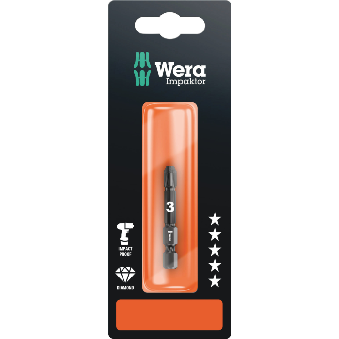 Wera Impaktor Bits – Overlegen Slitestyrke, 5 Stykk, SWE-298