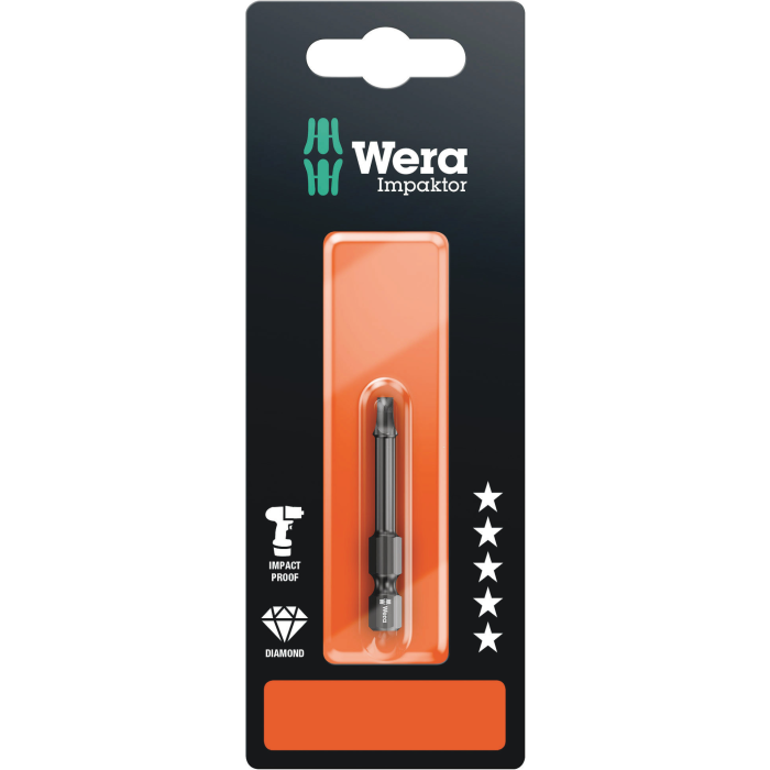 Wera Impaktor Bits – Overlegen Slitestyrke (5 Stykk, Varierende Størrelser), 5 Stykk, SWE-351