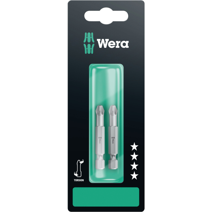 Wera TZ-Bits – Torsjonsdesign, 6 Stykk, PZ 1-3 x 50, 6 Stykk, SWE-303
