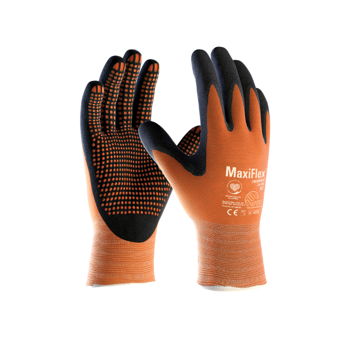 ATG MaxiFlex Endurance hansker, unisex, oransje, størrelse 6-12, 12 par, SBG-1000298
