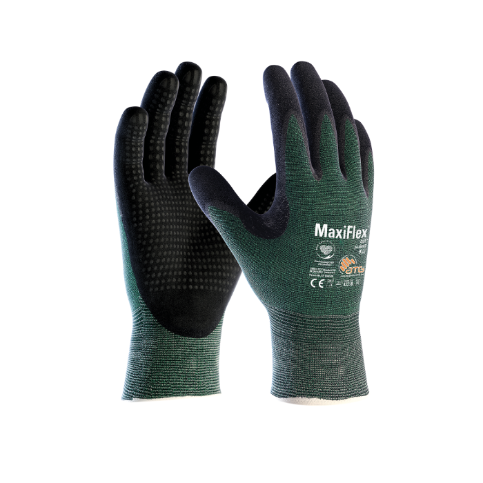 ATG MaxiFlex Cut 3B DT HT hansker, unisex, mørkegrønn, størrelse 7-11, 12 par, SBG-1000302