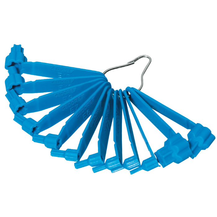 Gedore Blue Line, 708, Torx-måler E4-E16/T10-T60, 1 sett, SGD-1394428