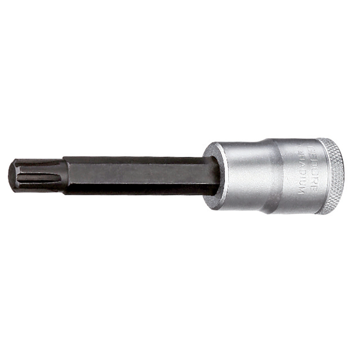 Gedore Blue Line Skrutrekkerbitssokkel 1/2 tomme 100 mm Ribe M6-M10, 1 Stykk, SGD-362