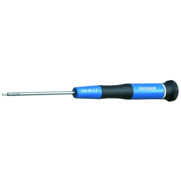 Gedore Blue Line Elektronisk skrutrekkersett, sekskantstørrelser 0,7 mm til 3 mm, 4 stykker, SGD-199