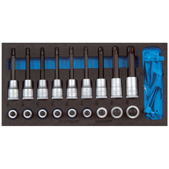 Gedore Blue Line, 1500 CT1-ITX 19 LKP, Check-Tool-innsats med sortiment, 1 sett, SGD-2308940