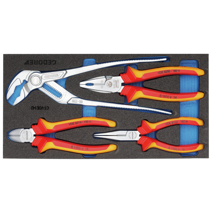 Gedore Blue Line, 1500 CT1-VDE 142, Check-Tool-innsats med sortiment, 1 sett, SGD-2309033