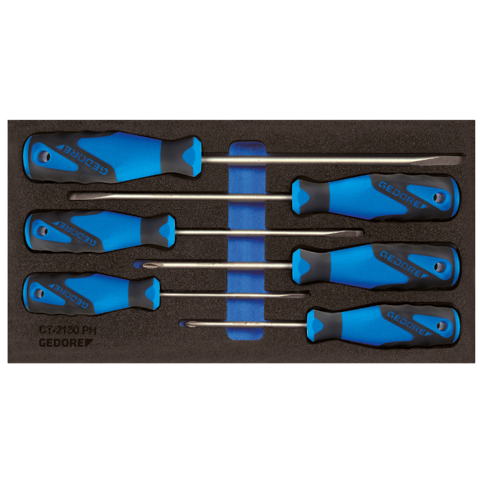 Gedore Blue Line, 1500 CT1-2150 PH, 6-stk Check-Tool-innsats med sortiment, 1 sett, SGD-2309130