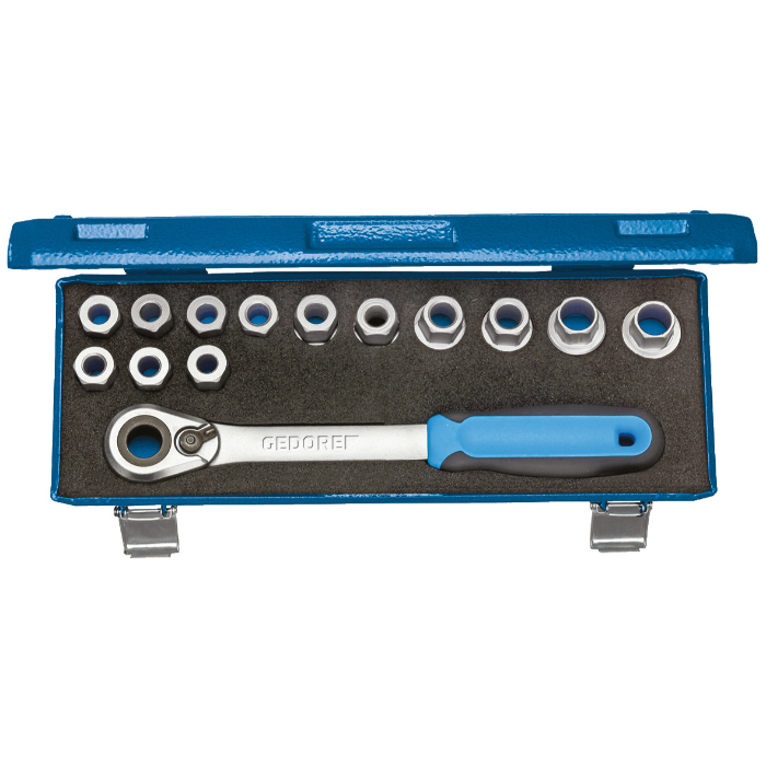 Gedore Blue Line, 19 SKU-20, 14-stk sokkelsett 1/2 tomme, 10-24 mm, 1 sett, SGD-2521563