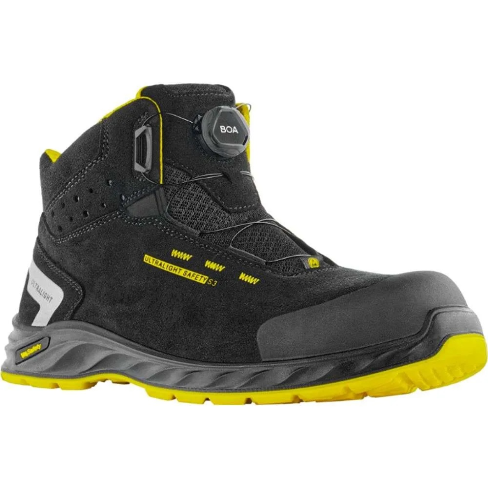 VM Footwear Wisconsin Skolett – Lettvekts Komfort (Svart/gul, Størrelser 36-48), SBD-2691