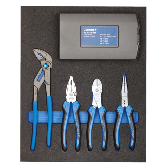 Gedore Blue Line, TS CT2-142, tangsett i 2/4 Ct verktøymodul, 1 sett, SGD-2957248