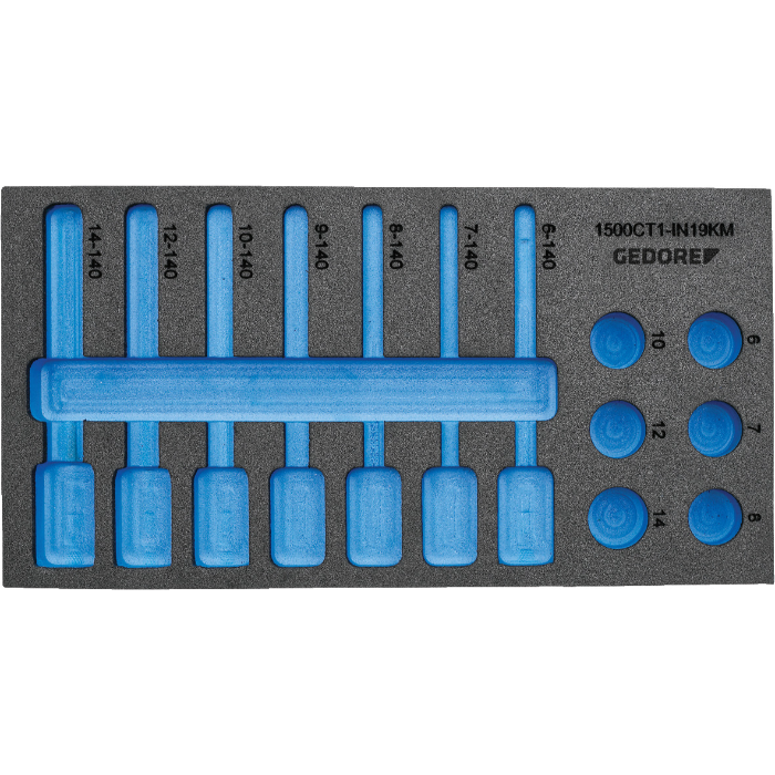 Gedore Blue Line, EI-1500 CT1-IN 19LKM, Empty Check-Tool Module, 1 sett, SGD-2957647