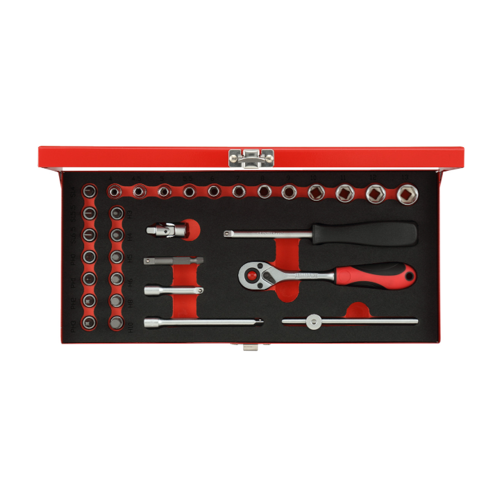 Gedore Red Line, R49004033, 32-stk stikkontaktsett 1/4 tommer, 4-13 mm, 1 sett, SGD-3300000