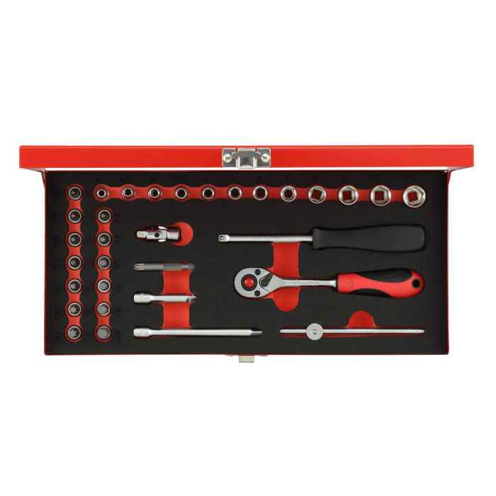 Gedore Red Line, R49014033, 32-stk stikkontaktsett 1/4 tommer, 4-13 mm, 1 sett, SGD-3300001