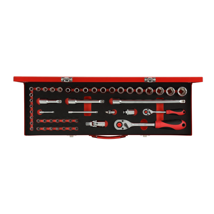 Gedore Red Line, R46004049, 49-stk stikkontaktsett 1/4+1/2, 1 sett, SGD-3300010